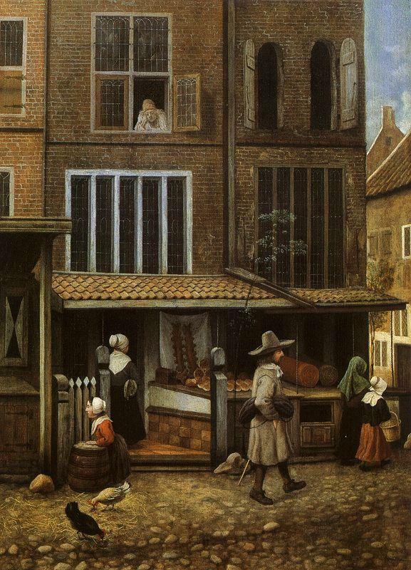 Jacobus Vrel Street Scene with Bakery France oil painting art